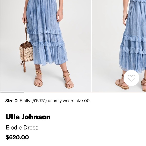 Ulla Johnson Elodie Silk Midi Dress in Slate - Picture 12 of 12